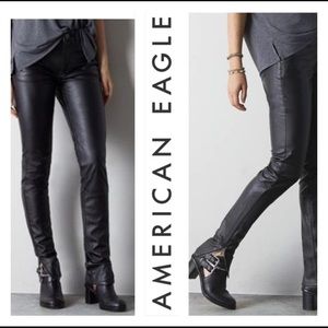 American Eagle Leather Jeans